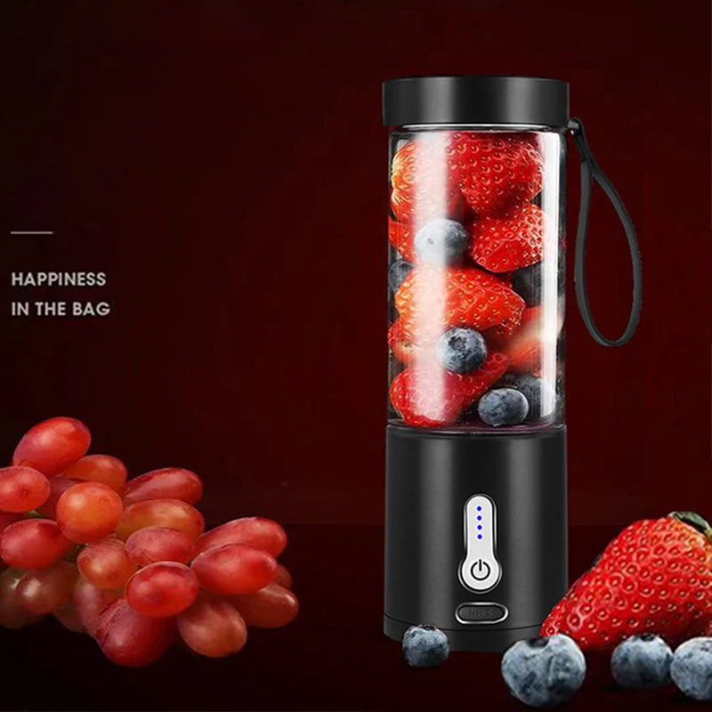 530ML Electric Portable Juicer Household Usb Rechargeable Juice Machine Small Juicer ABS Plastic Mini Juicer Blender Cup