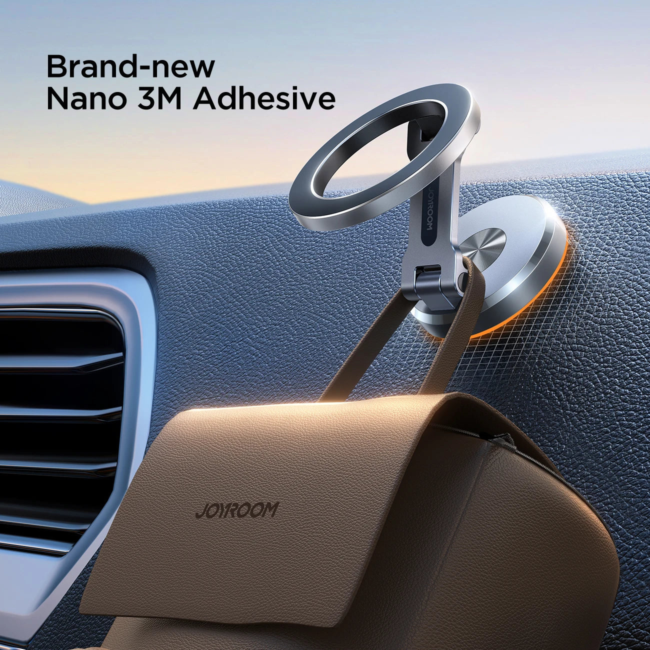 Joyroom Alloy Foldable Car Phone Holder for MagSafe 360° Adjustable Magnetic Car Mount Stand for iPhone 15 14 13 12 Pro Max