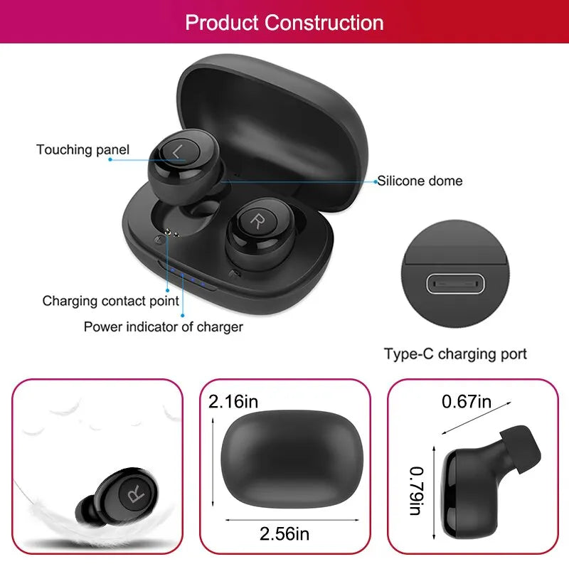 Bluetooth Hearing Aids Rechargeable Hearing Aid APP Digital Sound Amplifiers For Deafness Wireless Aparelho Auditivo Audifonos