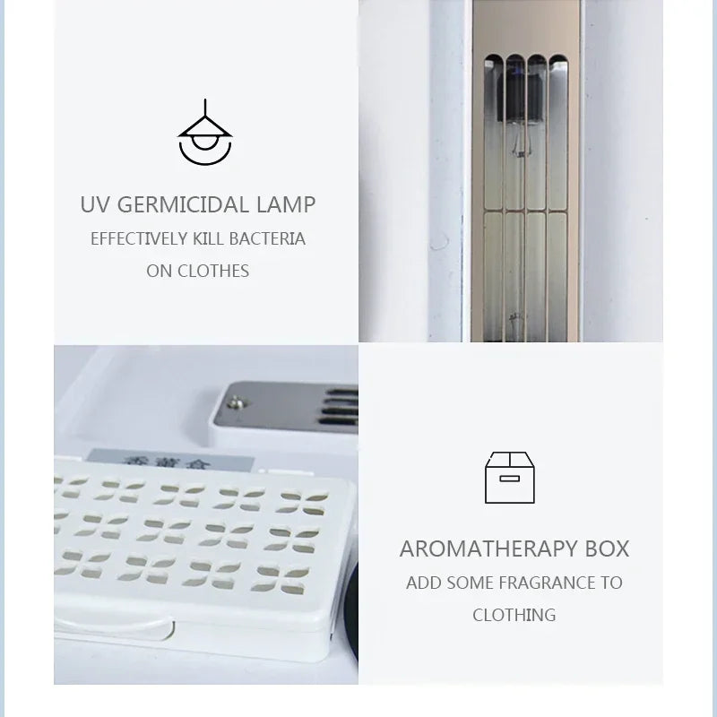 TJ-86I1E Internal Steam Dryer Wrinkle-Removing Machine 220V Automatic Sterilization And Ironing Hanging Folding Clothes Dryer