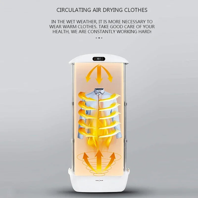 TJ-86I1E Internal Steam Dryer Wrinkle-Removing Machine 220V Automatic Sterilization And Ironing Hanging Folding Clothes Dryer