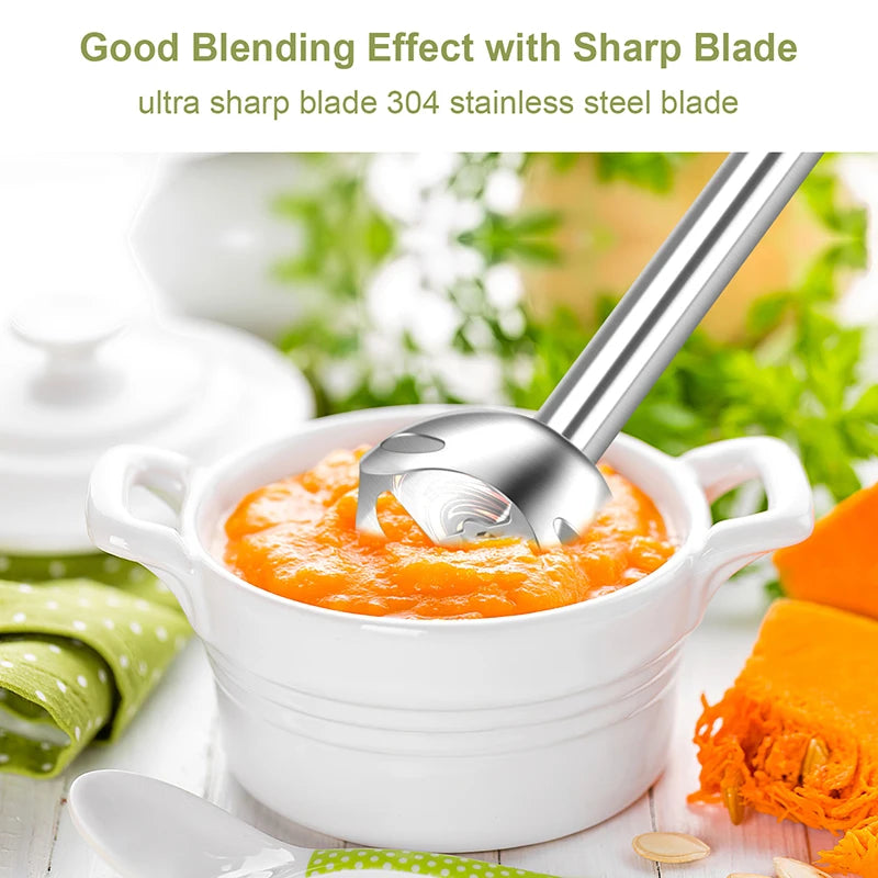 Wancle 600W Electric Hand Immersion Blender Multifunctional Kitchen Mixer For Baby Food Vegetable Meat Grinder Turbo Function