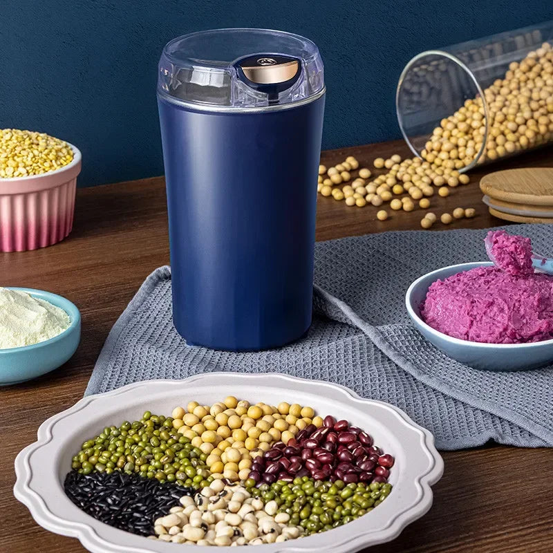 8 Blades Coffee Grinder Portable Washable Mixer Coffee Bean Grinder Grain Mill Electric Kitchen Chopper Gift