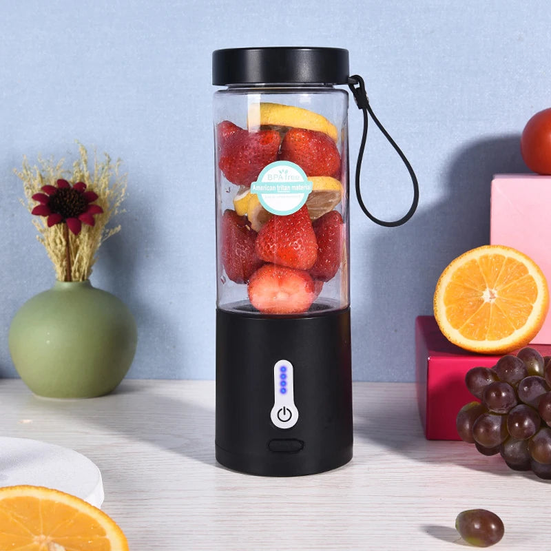 530ML Electric Portable Juicer Household Usb Rechargeable Juice Machine Small Juicer ABS Plastic Mini Juicer Blender Cup
